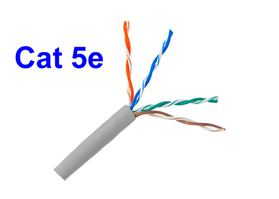 Cat5E UTP नेटवर्क कॉपर लैन केबल कंडक्टर 24 AWG 0.505mm पर्यावरण संरक्षण