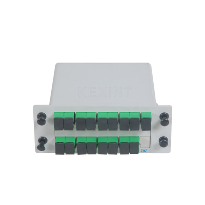 रंगीन PLC स्प्लिटर 1X16 फाइबर सेपरेशन SC APC एसेट टाइप