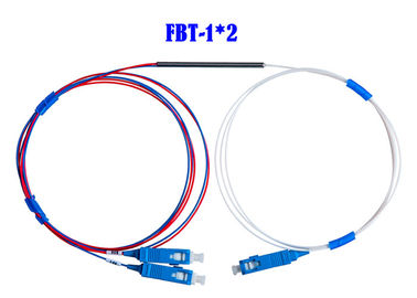FBT 1×2 कपलर फाइबर ऑप्टिकल WDM मिनी 0.9 50/50 SC APC कनेक्टर 1310 1490 1550