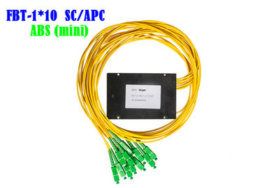 सीसीटीवी टेलीकॉम एफबीटी 1 × 10 ऑप्टिकल डब्ल्यूडीएम स्प्लिटर एससी / एपीसी 1310 1550 स्प्लिटर 50/50 एबीएस 1 * 10