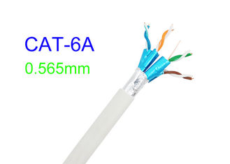 Cat6A परिरक्षित लैन इलेक्ट्रिक कॉपर केबल FTP 23AWG हाई स्पीड नेटवर्क व्हाइट Cat7 SFTP
