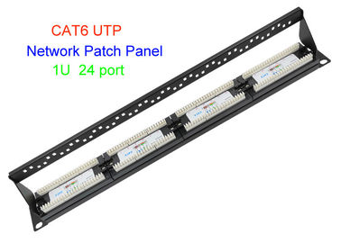 1U 19 इंच UTP कॉपर लैन केबल 2U CAT5E CAT6 24 48 पोर्ट RJ45 नेटवर्क पैच पैनल