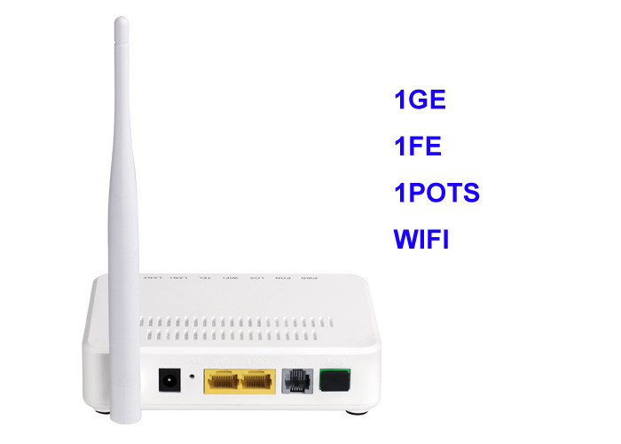 फाइबर नेटवर्क ONT Gigabit ONU डिवाइस GEPON 1Ge 1 FE 1 पॉट्स वाईफ़ाई 802.11b/G/N XPON